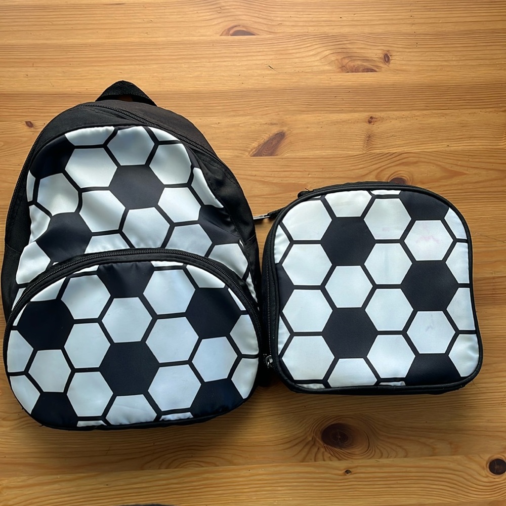 Soccer Backpack and Lunchbox Set